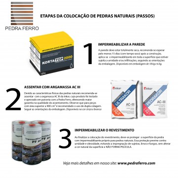 ETAPAS DA COLOCAÇÃO DE PEDRA (PASSOS)